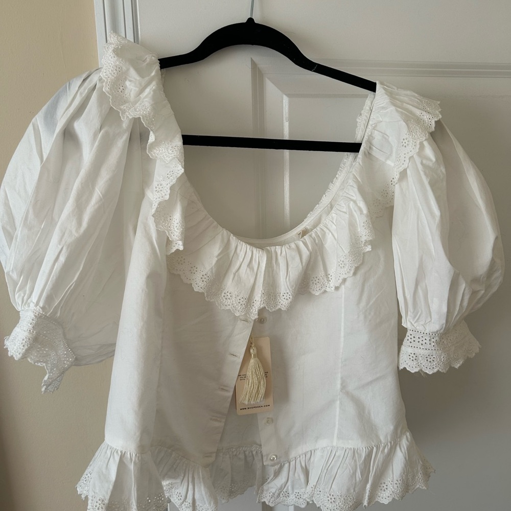 NWT Doen Wilma Top in Powder